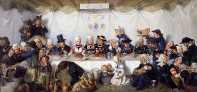 コランタンルグールヴェールとアンマリーケリンヴェルの結婚披露宴1880 作： Victor Marie Roussin